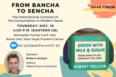 From Bancha to Sencha--The International Contexts of Tea Consumption in Modern Japan