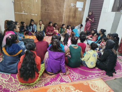 DYAF Volunteers in a meeting